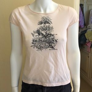 pink burberry tee